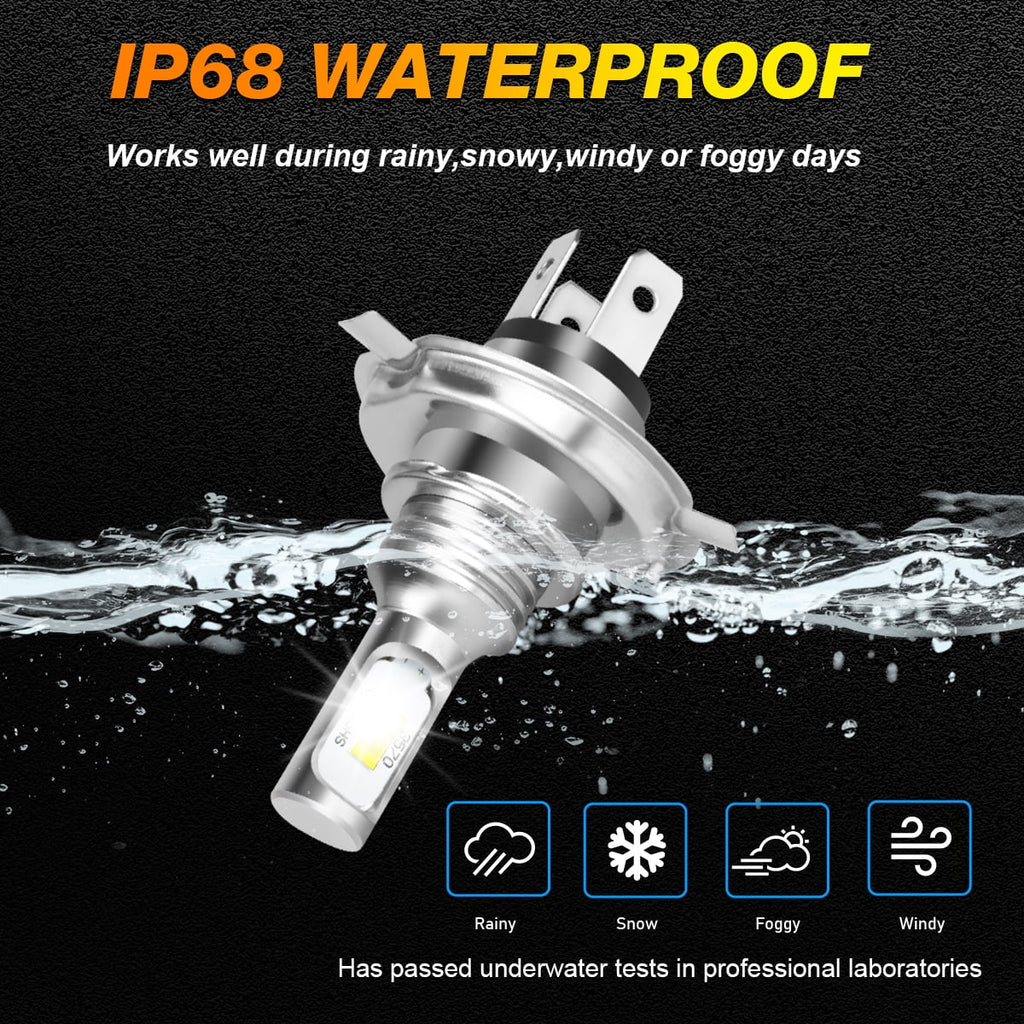 H4 High/Low Beam H11 Fog Light LED Headlight Bulbs 6000K White 4Pcs Z89336