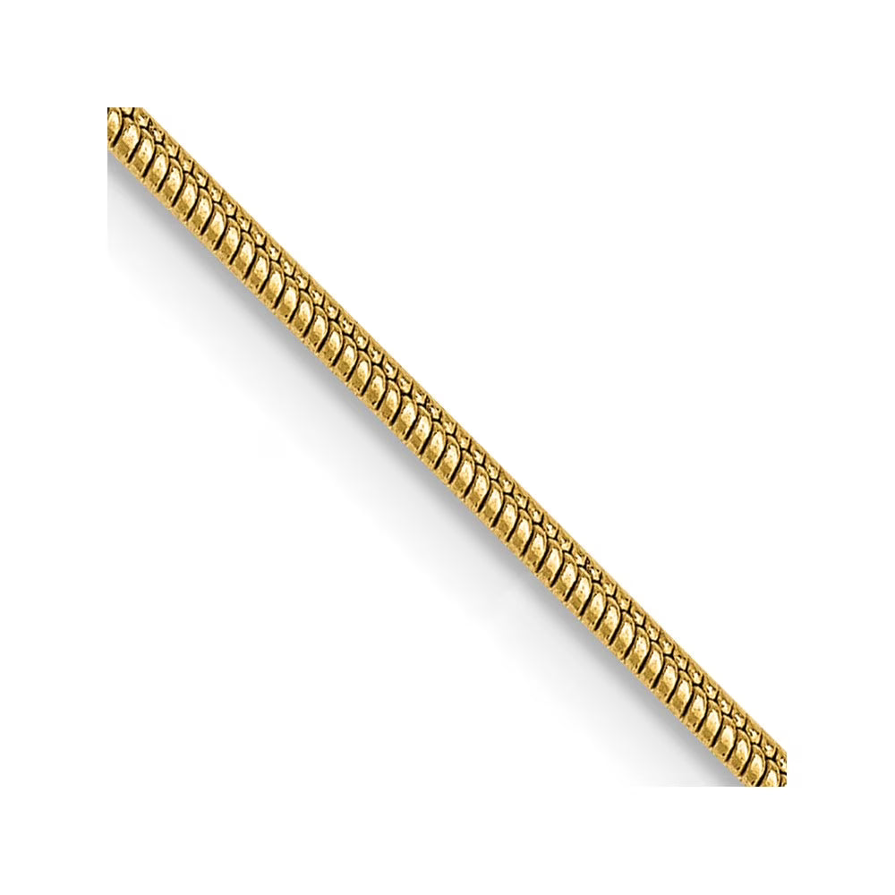 14K Yellow Gold Snake Chain Necklace 16 inch 1.1 mm with Lobster Clasp F45789