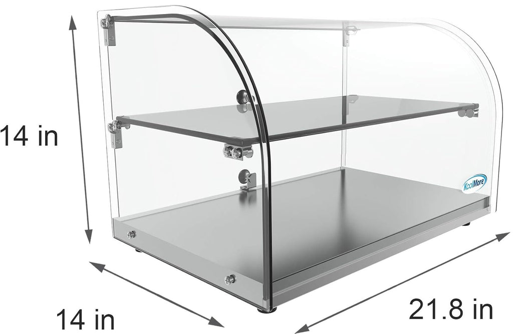 22 Commercial Countertop Bakery Display Case with Front Curved Glass and Rear Door L267