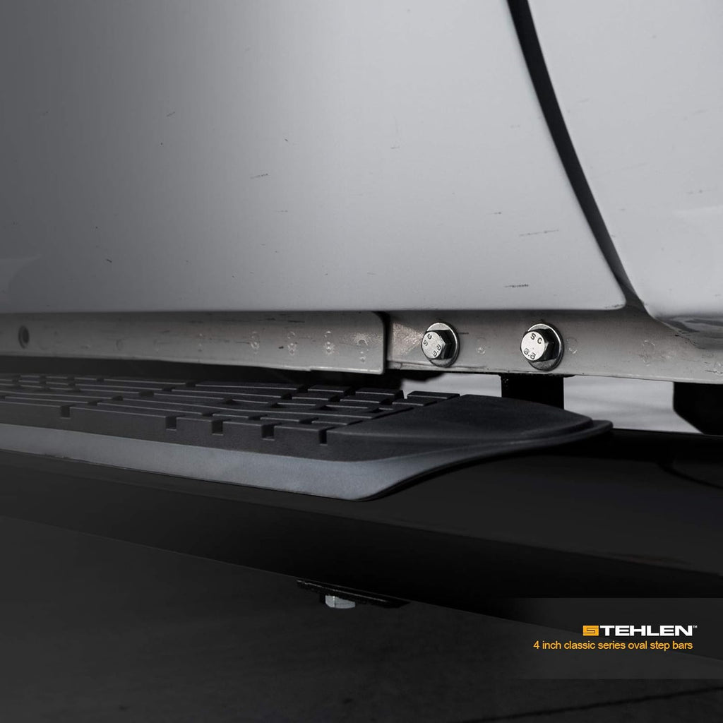 4 Oval Side Step Nerf Bars Black Y713