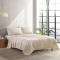 Beige King Percale Sheet Set Y219034
