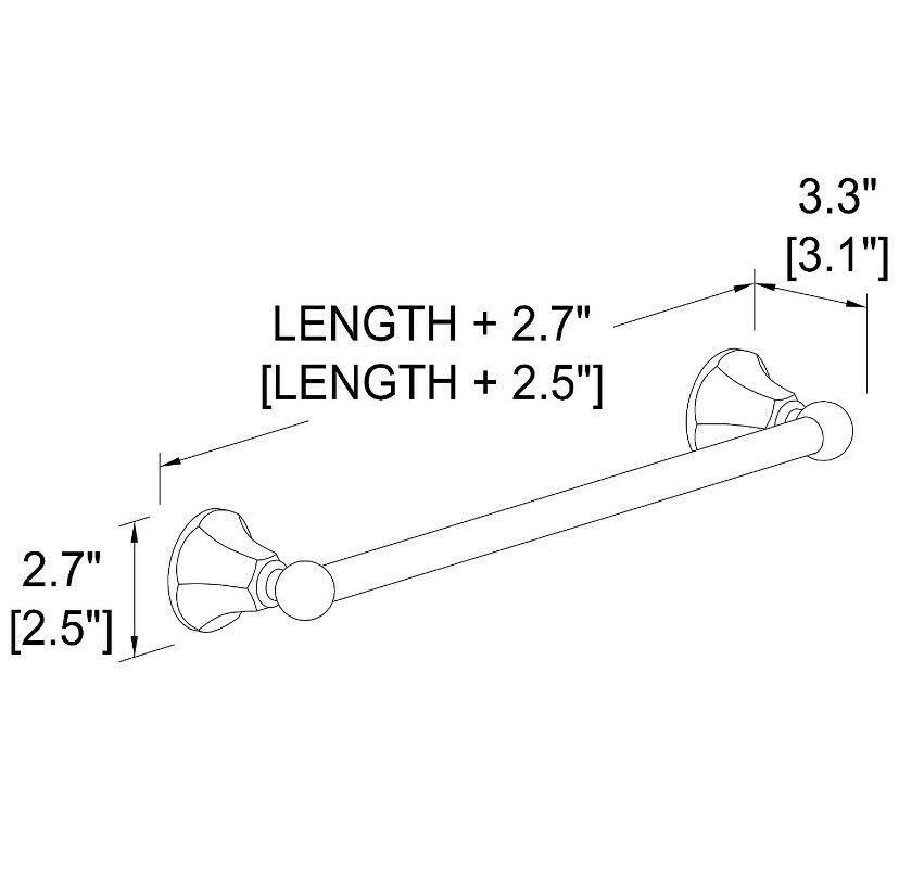 Satin Nickel Towel Bar L206