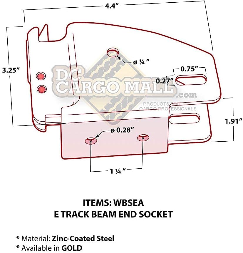 E-Track Wood Beam End Socket Shelf Brackets with E Track Fittings X48917