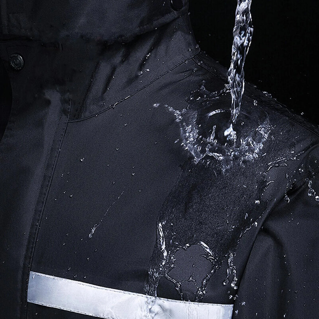 Waterproof Breathable Hooded Rain Jacket with Pants I6852