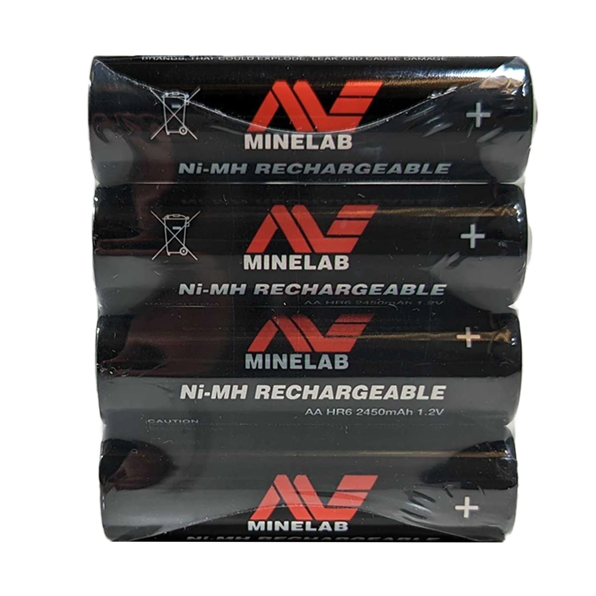 4 AA Rechargeable Metal Detector Batteries 2450mAH V392