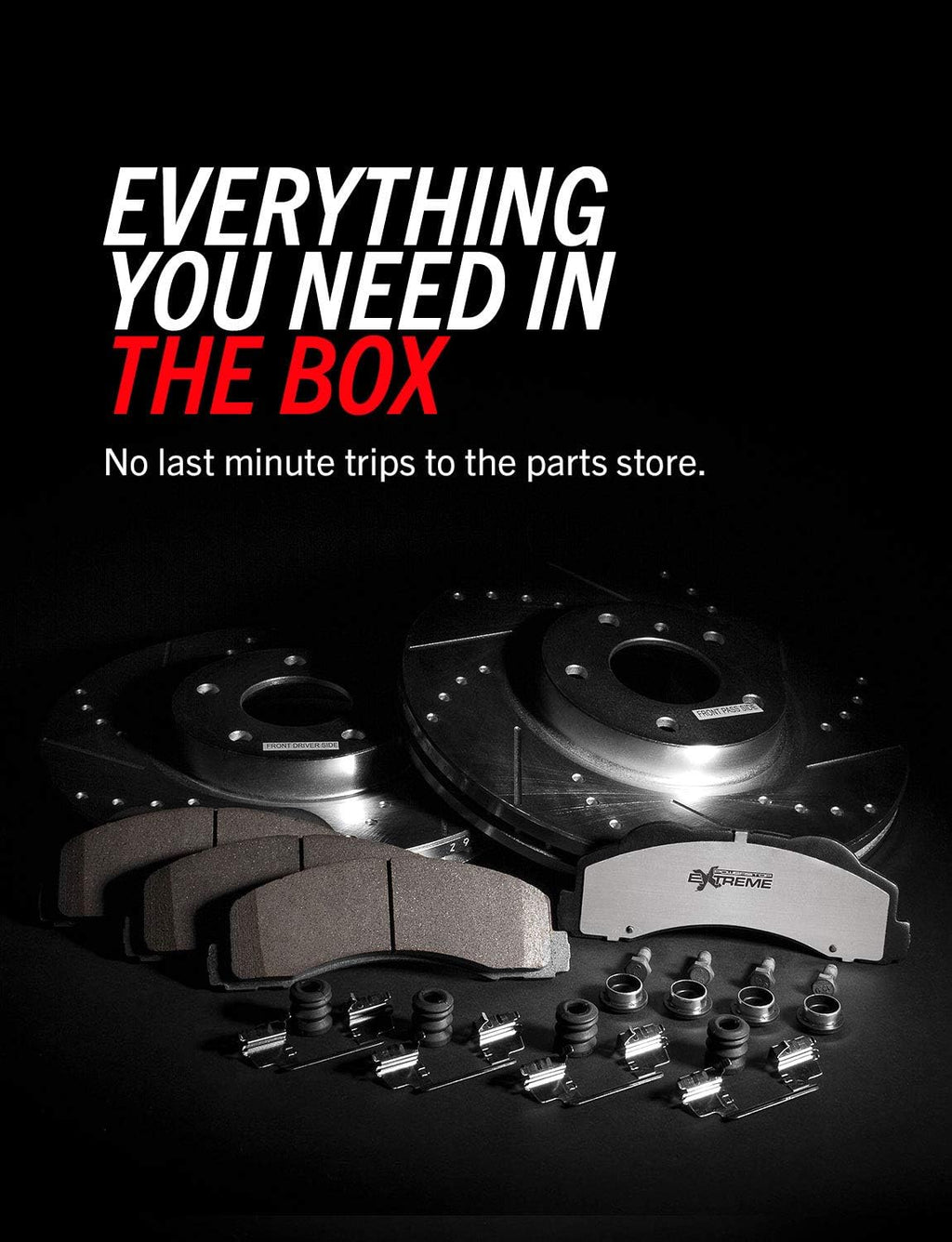 Front Z36 Carbon Fiber Ceramic Brake Pads and Drilled/Slotted Brake Rotors T702684
