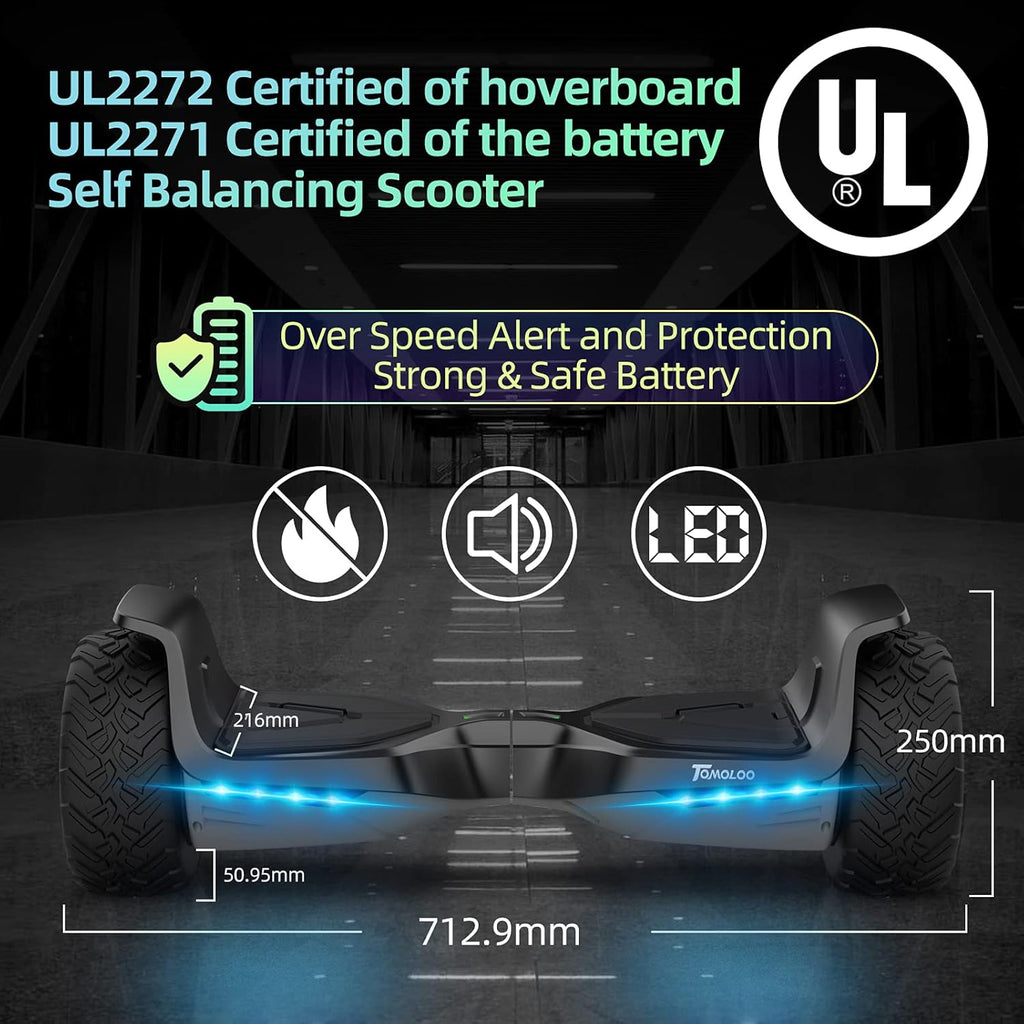 Offroad All Terrain 8.5 Two-Wheel Self Balancing Hoverboard with Bluetooth Speakers and Lights V155280