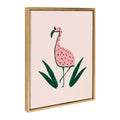 Flamingo Watermelon Framed Canvas, 18x24, Gold G615