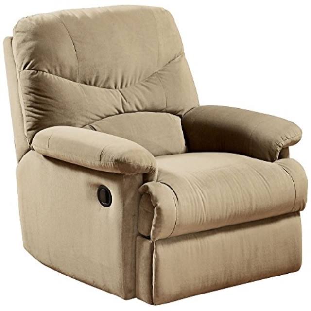 Beige Microfiber Recliner M527