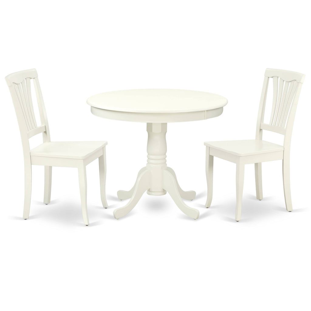 3PC Round 36 inch Table and 2 Chairs N810