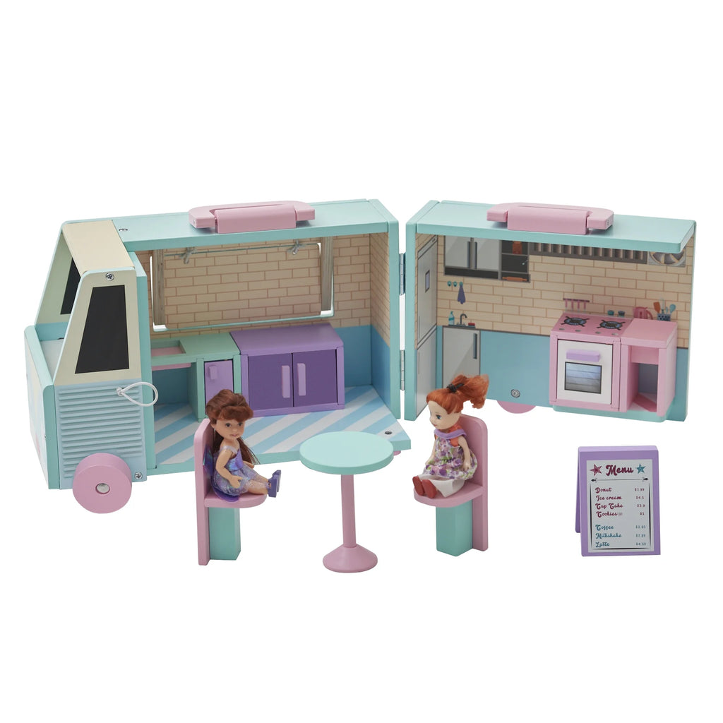 Portable Food Truck Dollhouse Set Z56884