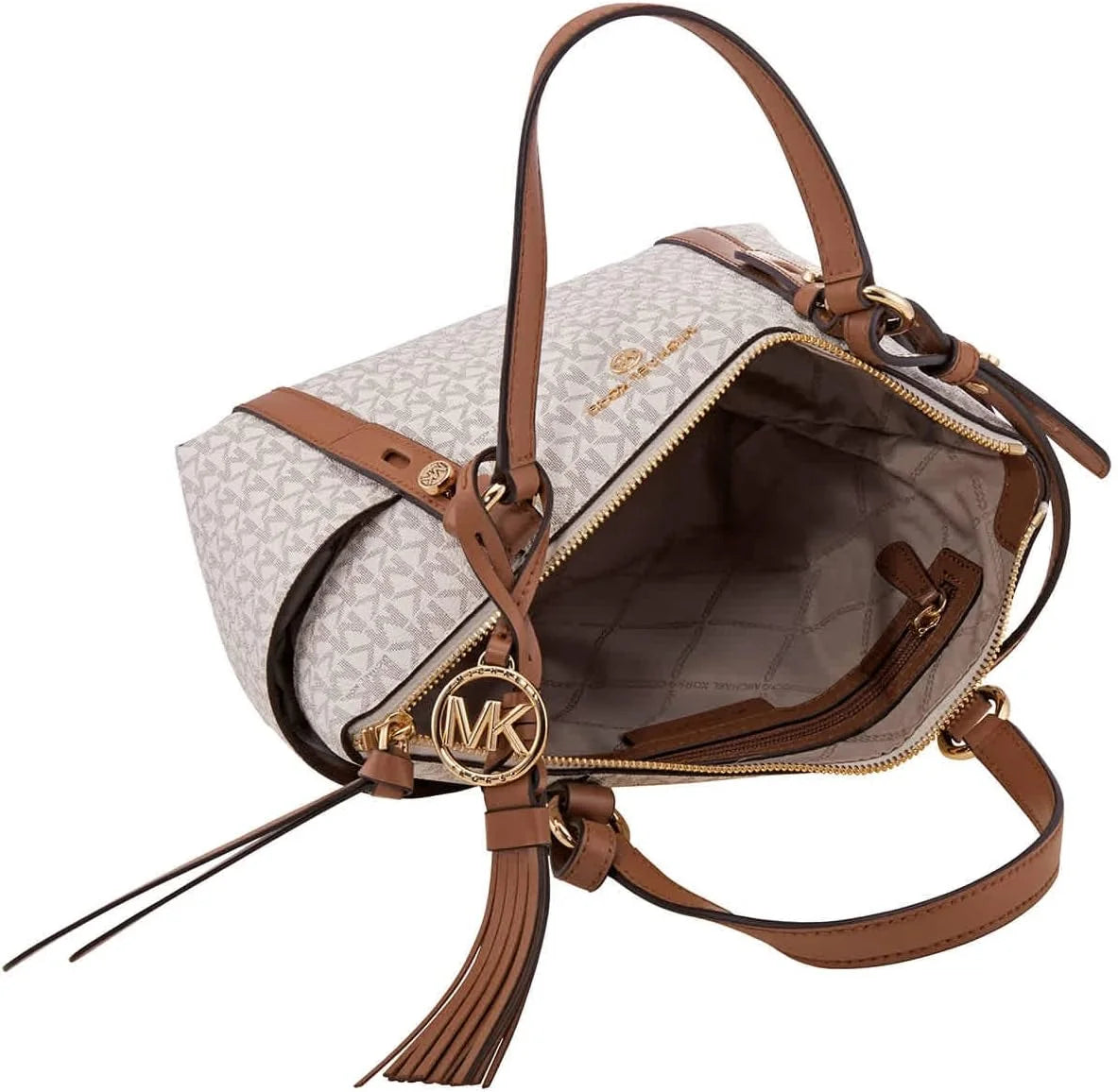 White Sullivan Small Logo Top-Zip Tote Bag H36849
