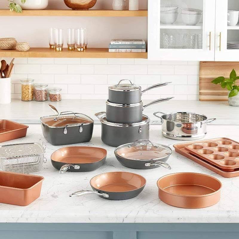 20-Piece Hard-Anodized Cookware Set F2607