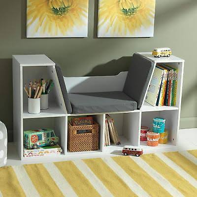 White Bookcase with Reading Nook Toy A652355