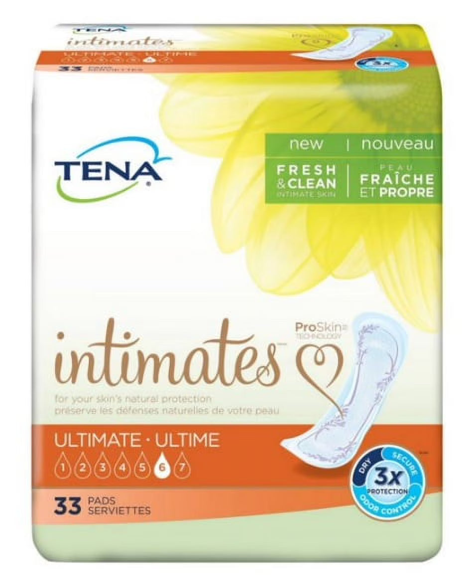 Tena Intimates Ultimate Incontinence Pad, 2 Pc/ 33 Ea W395