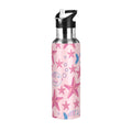 Stainless Steel Insulated Thermos Vacuum Flask Water Bottle with Straw Lid I94058