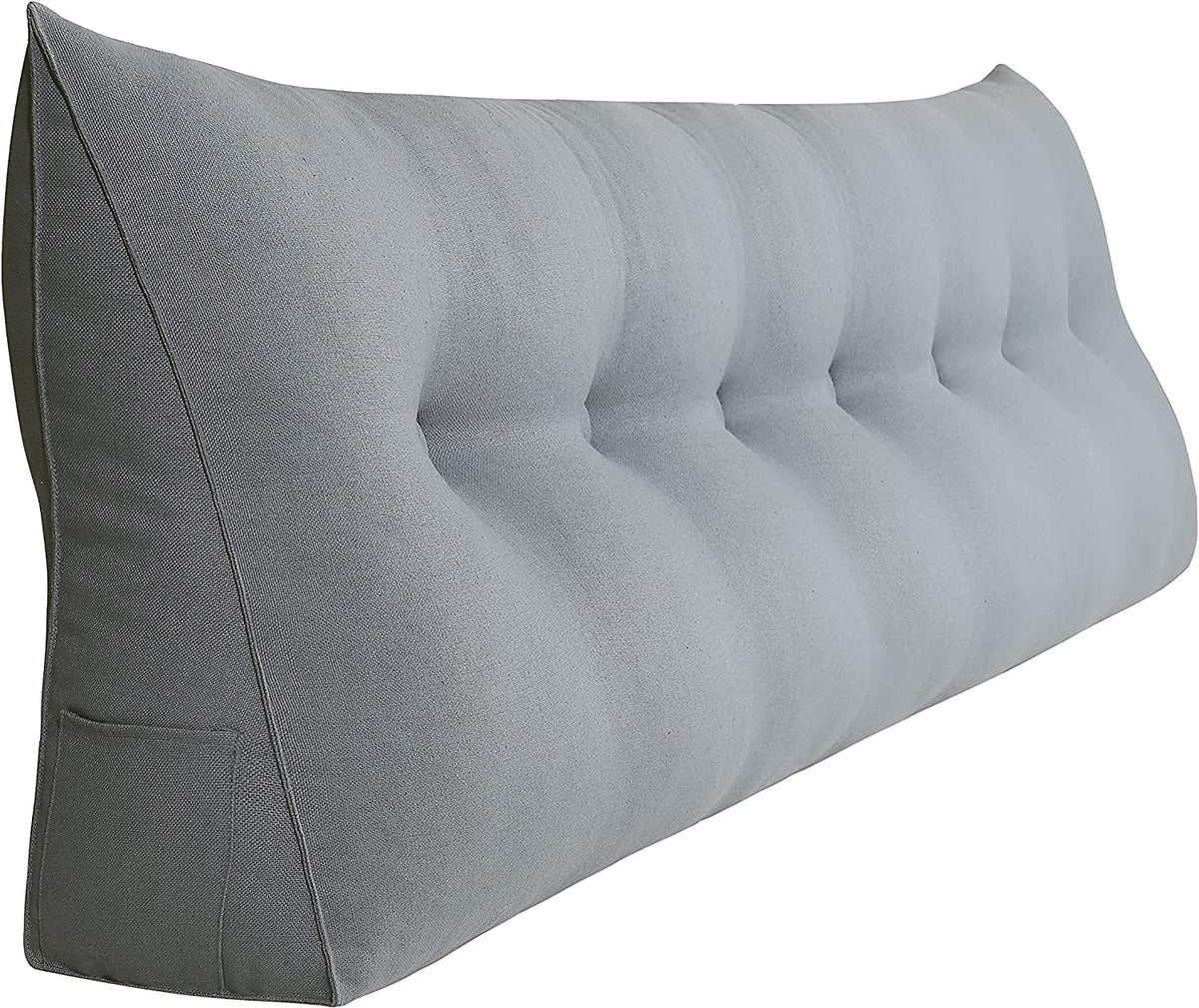 Grey 76 Inches Triangular Wedge Pillow with Removable Cover L45746