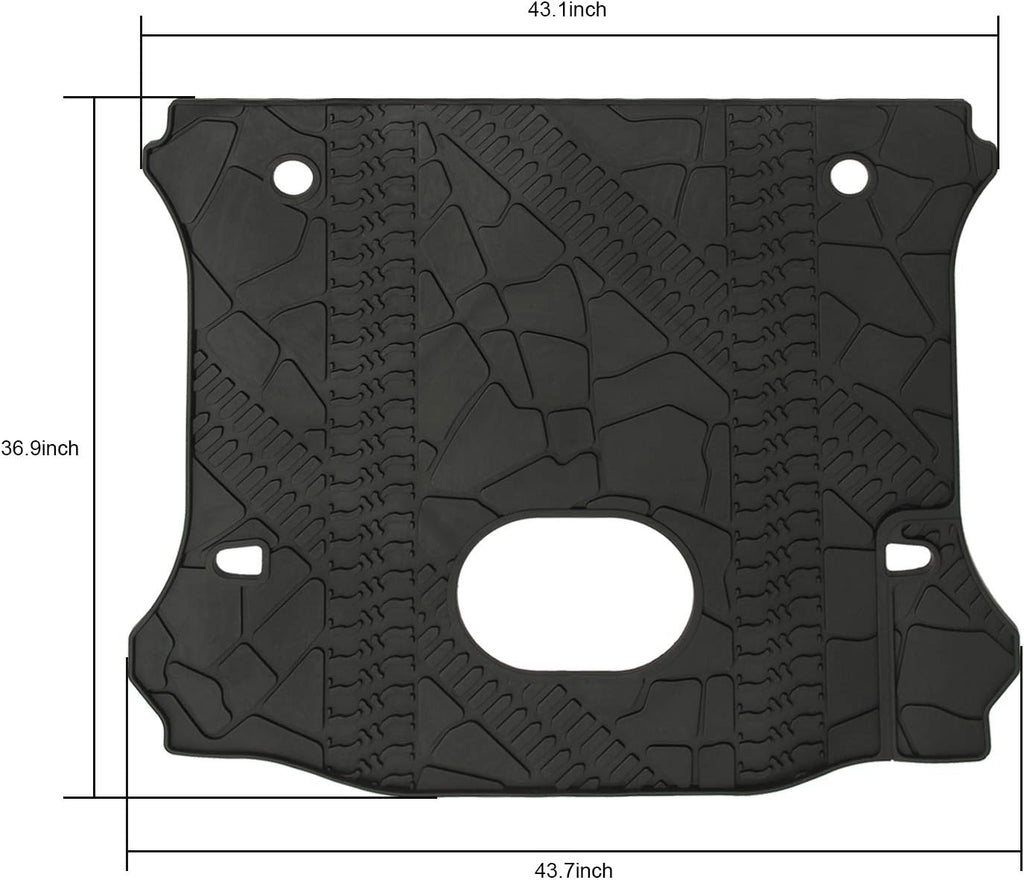 Black TPE Cargo Liner Rear Floor Mat for Jeep Wrangler Unlimited 4 door Z161647