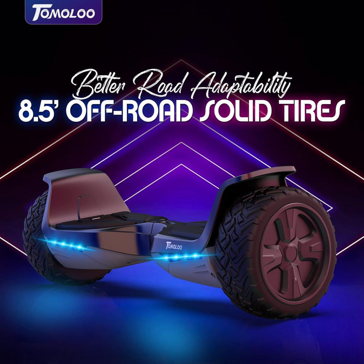 Offroad All Terrain 8.5 Two-Wheel Self Balancing Hoverboard with Bluetooth Speakers and Lights V155280