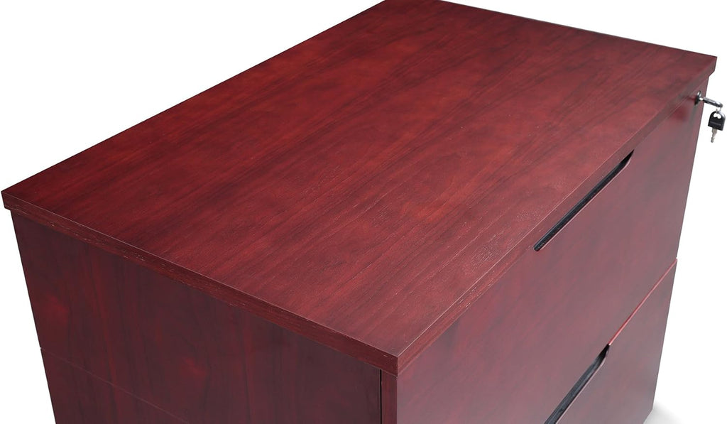 Mahogany 2 Drawer Lateral Filing Cabinet Z668
