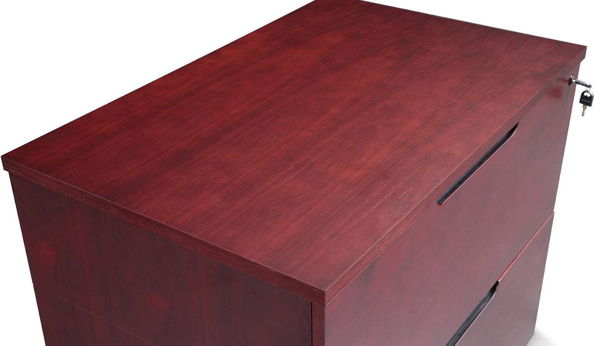 Mahogany 2 Drawer Lateral Filing Cabinet Z668