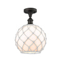 Farmhouse Rope Semi-Flush Mount Light I12618