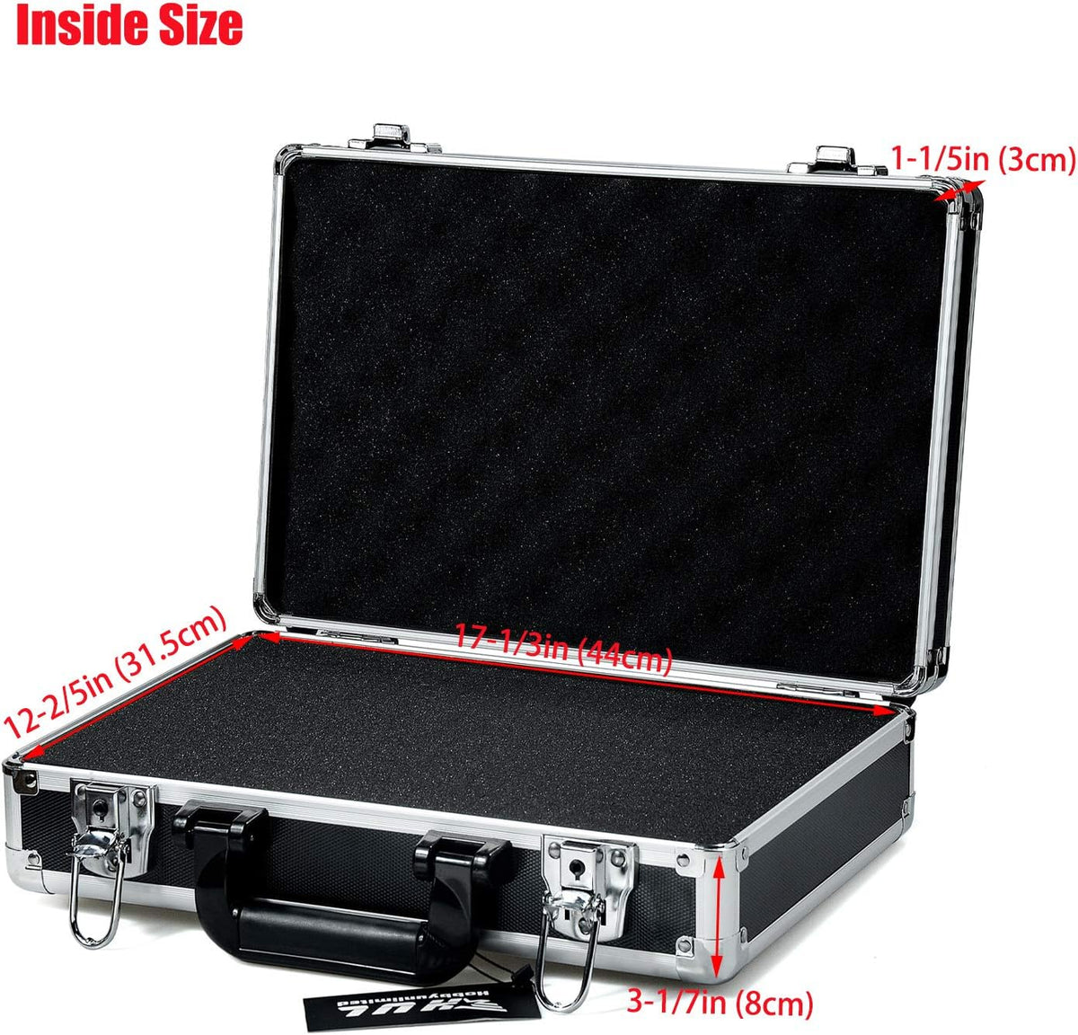 18in Two-Tone Aluminum Case with Pluck Foam Interior U802033