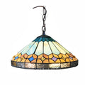Tiffany-Style Stained Glass Ceiling Pendant 18" Height B9597