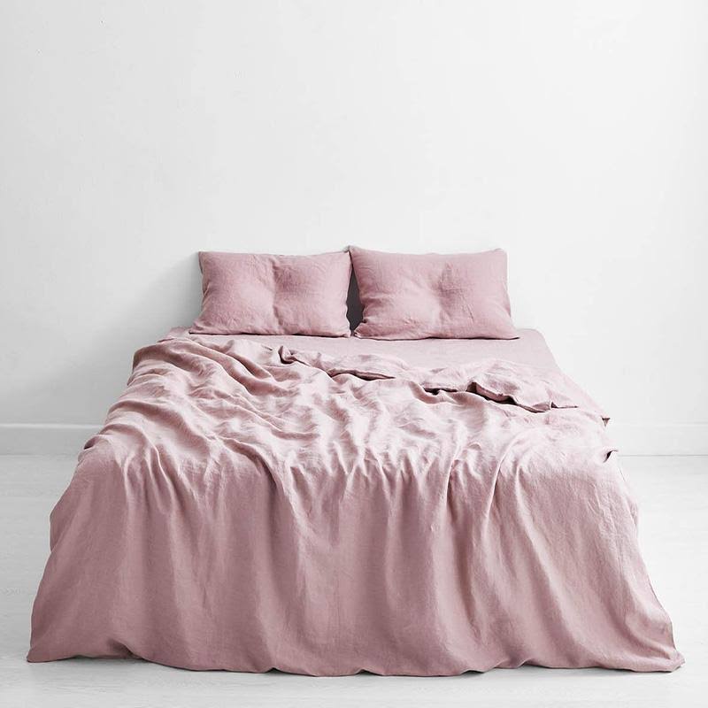 Lavender 100% Flax Linen Bedding Set Full S7725