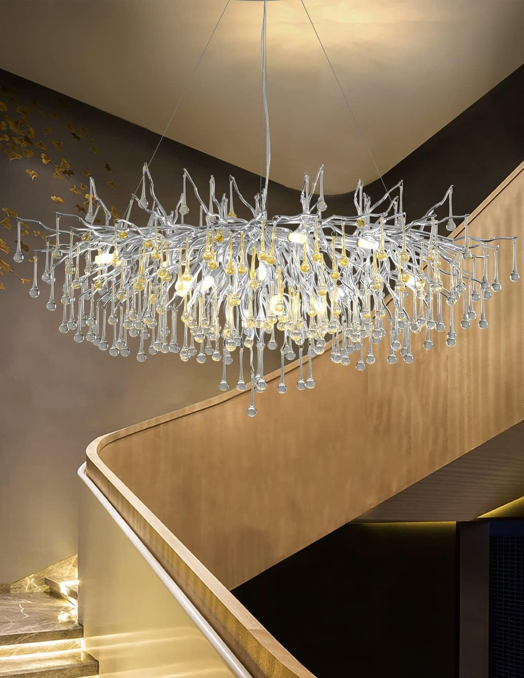 Silver Modern Crystal Chandelier L9638