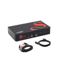 4K DisplayPort KVM Switch with Audio and Microphone, USB 3.0 x4, USB 2.0 x2, Cables Included, Metal Housing Z534126