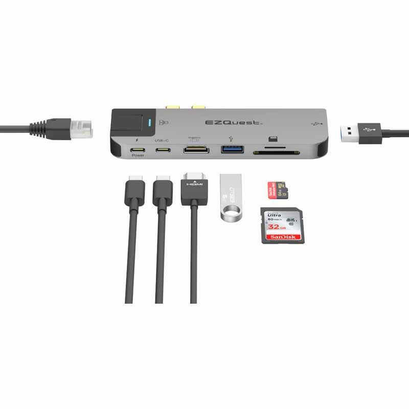 8-Port USB-C Multimedia Hub Adapter with Power Delivery 3.0 P501