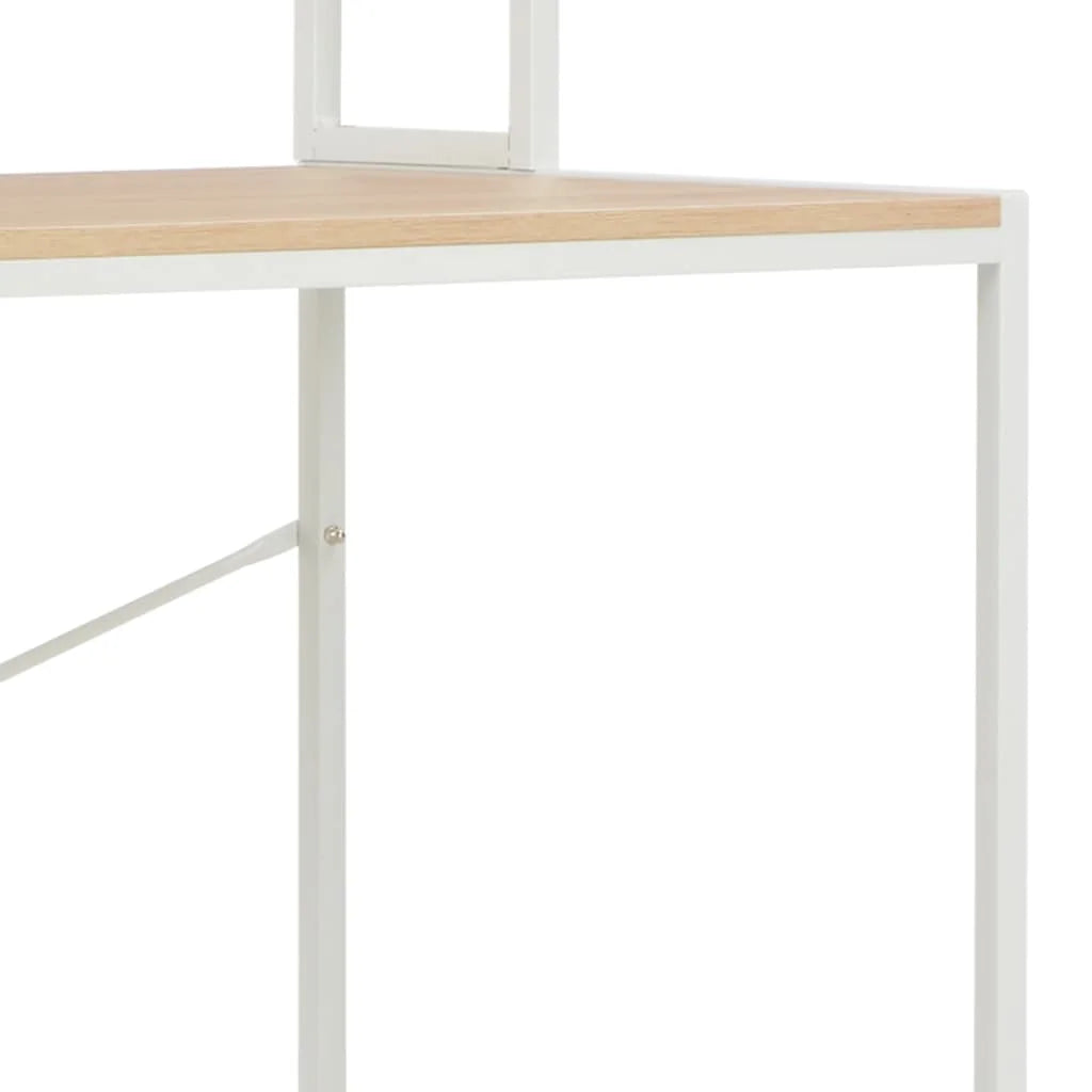 White and Oak Computer Desk Z67725