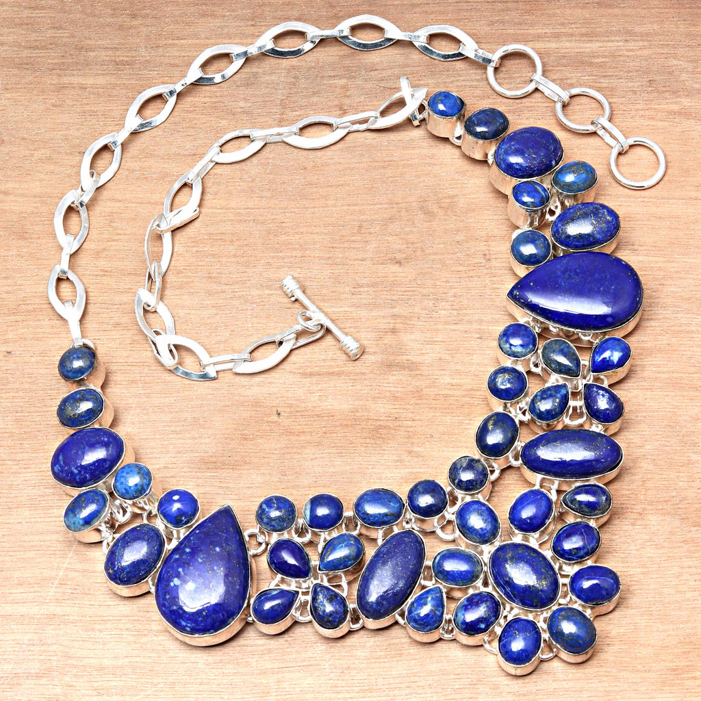 Lapis Lazuli Cabochon Gemstone Necklace R4102