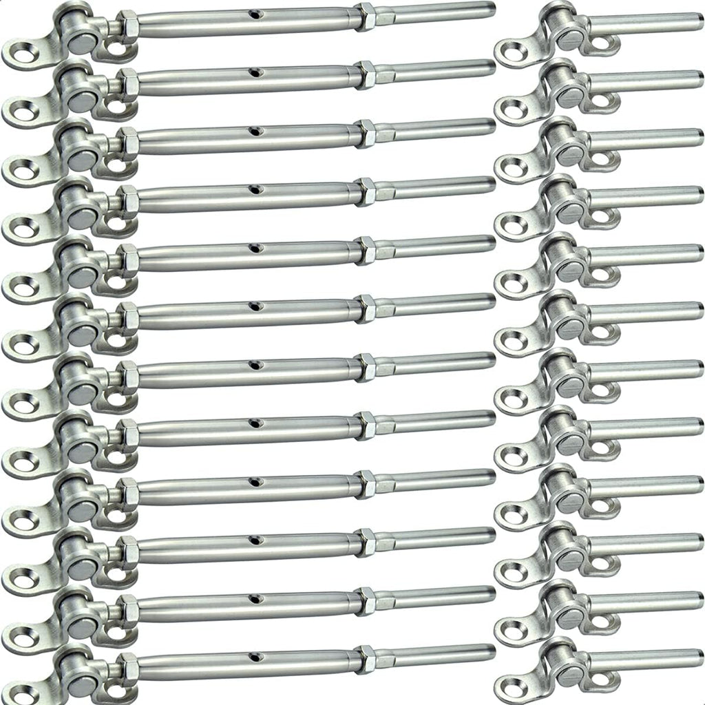 20 Pairs Stainless Steel Cable Railing Hardware Kit S911