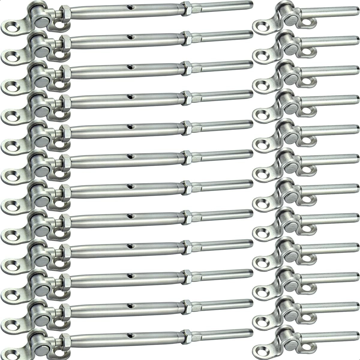 20 Pairs Stainless Steel Cable Railing Hardware Kit S911
