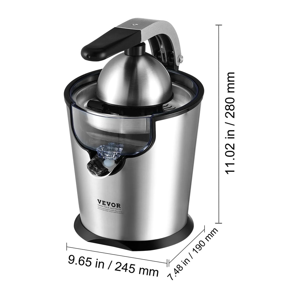Electric Citrus Juicer with Two Size Juicing Cones, 300W Stainless Steel V931