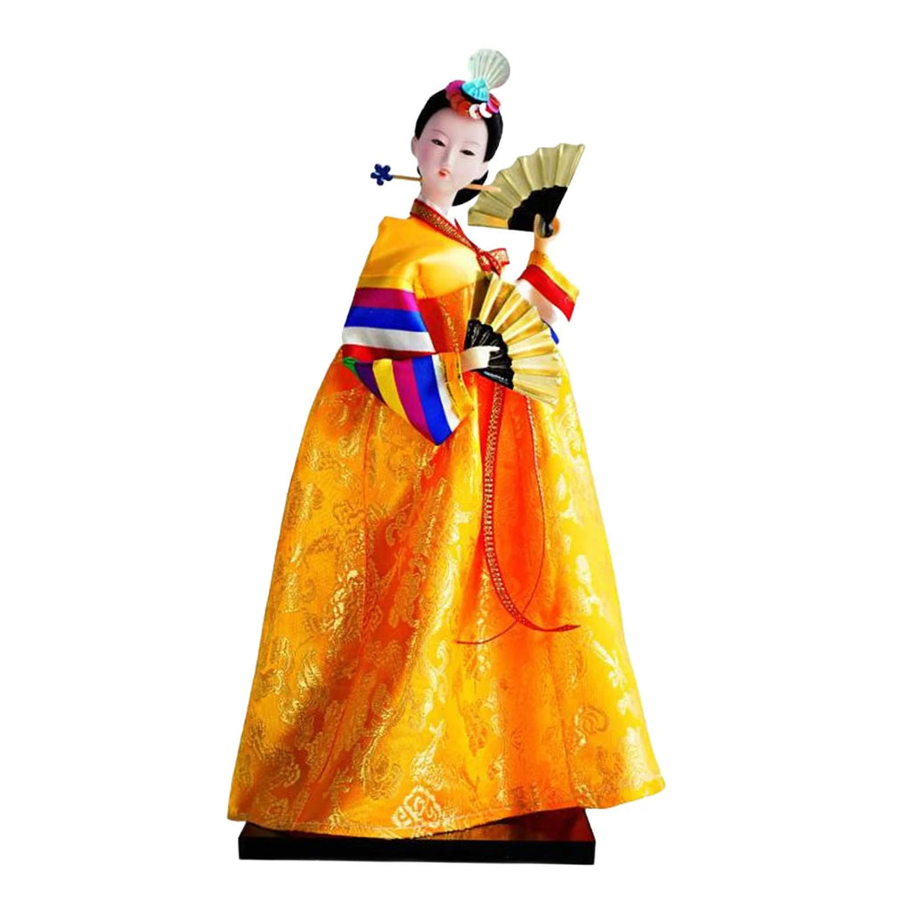 Geisha Kimono Figurine Korean Hanbok Doll Antique Asian Vintage Doll T14785