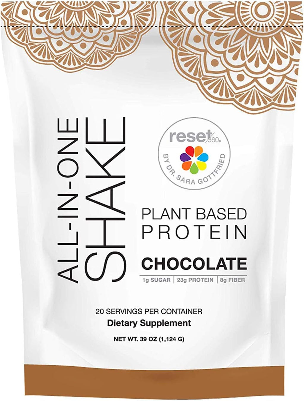 Chocolate Plant Based Protein Meal Replacement Shake, 20 Servings, 33.3oz, Pack of 2 O4664
