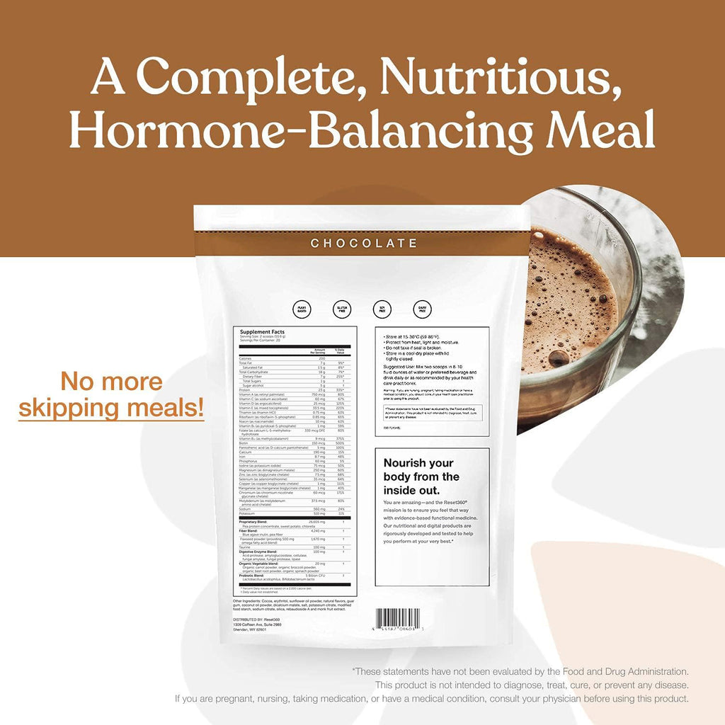 Chocolate Plant Based Protein Meal Replacement Shake, 20 Servings, 33.3oz, Pack of 2 O4664