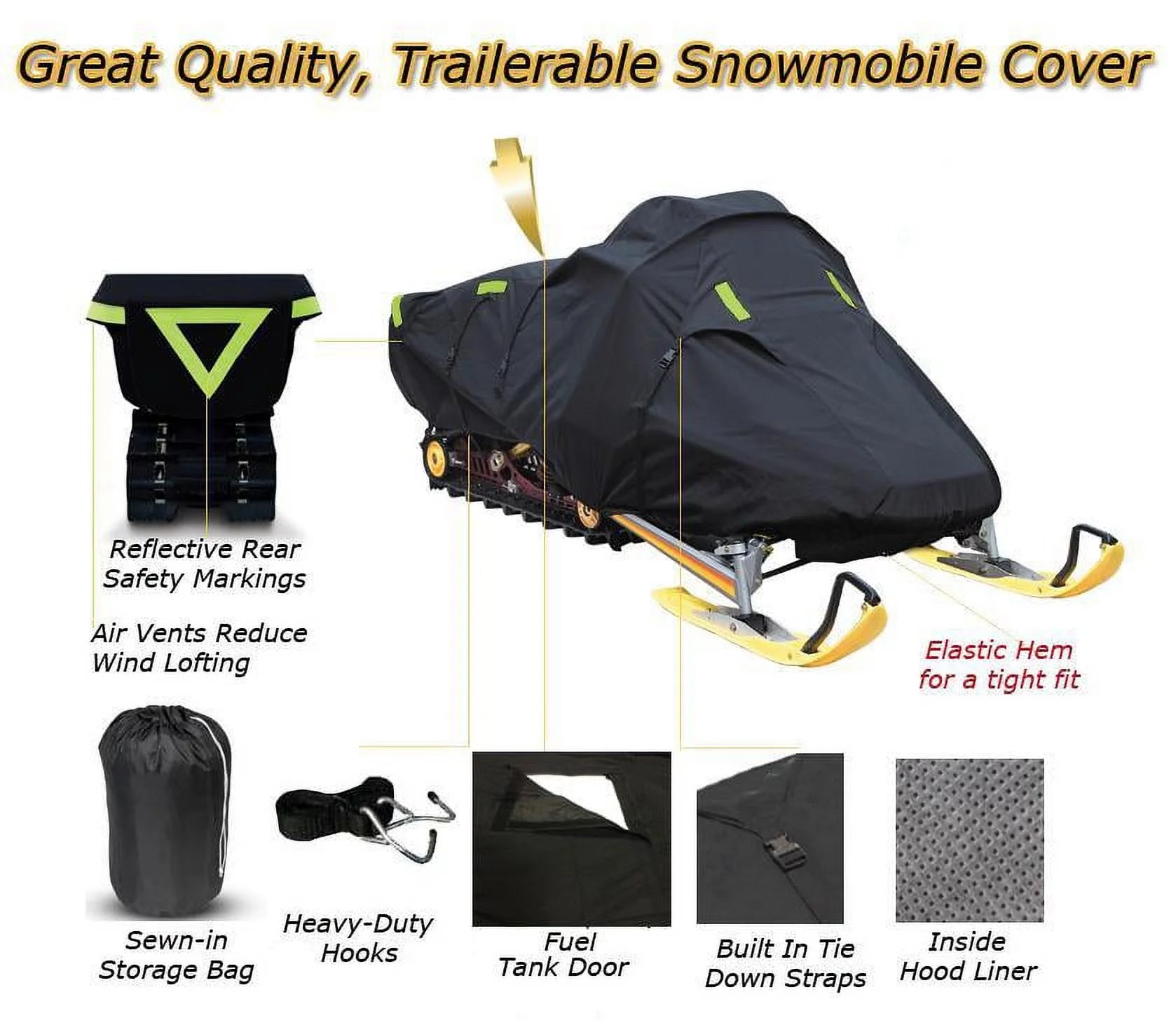 Trailerable 600 Denier Snowmobile Cover U312