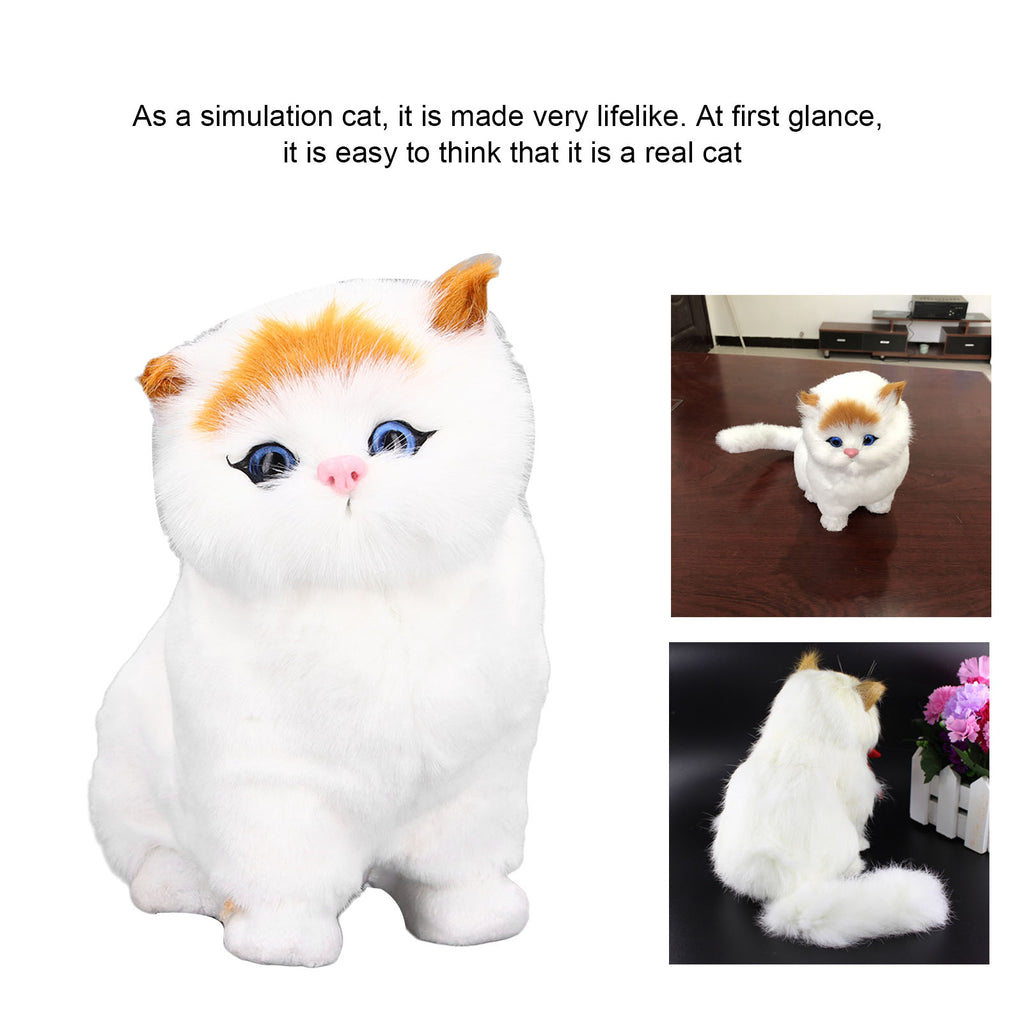 Realistic Cat Stuffed Animal Plushie Toy with Sound S516669