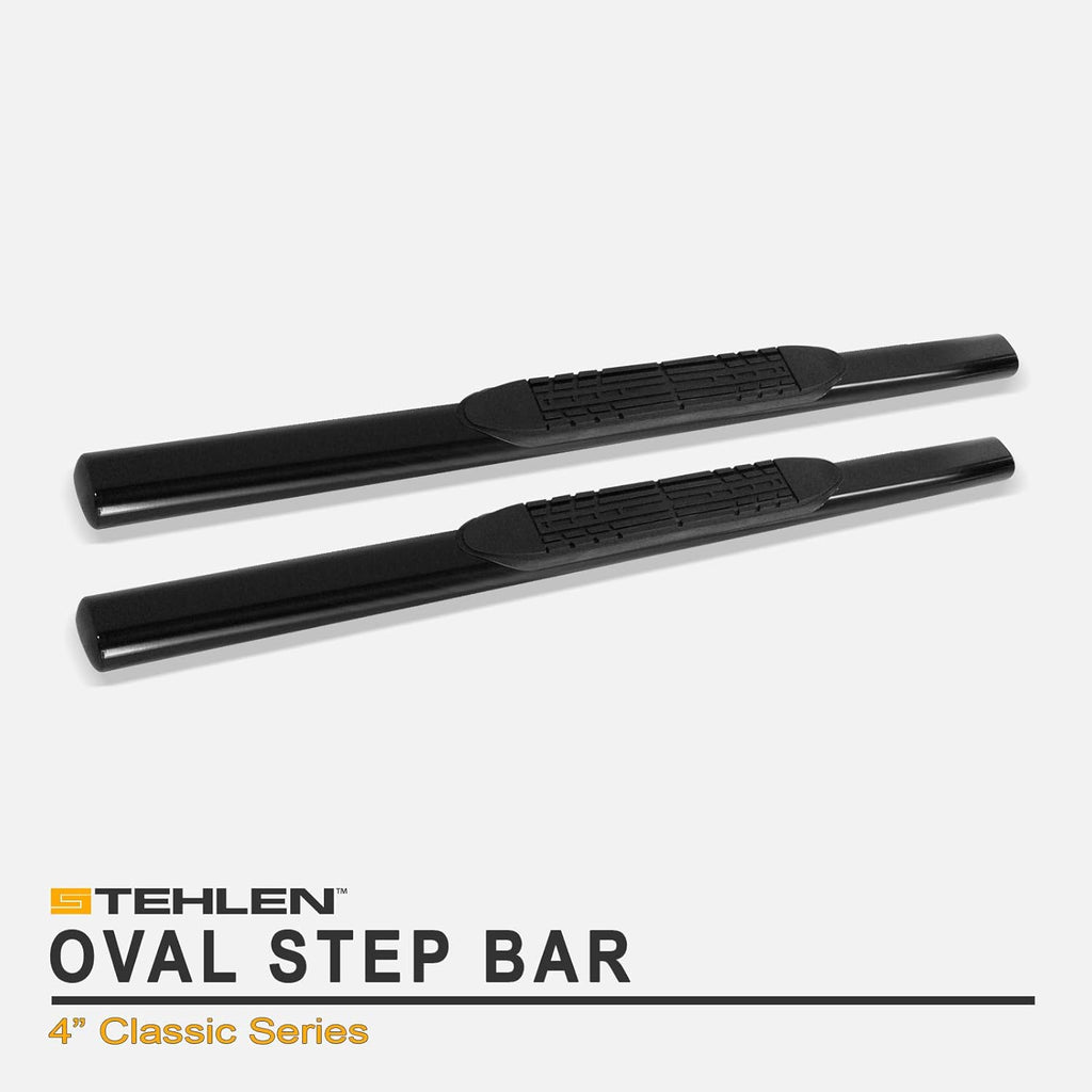4 Oval Side Step Nerf Bars Black Y713