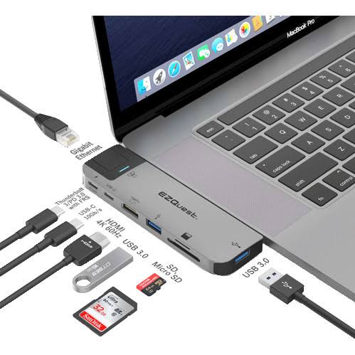 8-Port USB-C Multimedia Hub Adapter with Power Delivery 3.0 P501