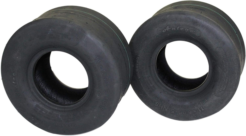 (Set of 2) 11x6.00-5 4 Ply Smooth Tread Tire E489656