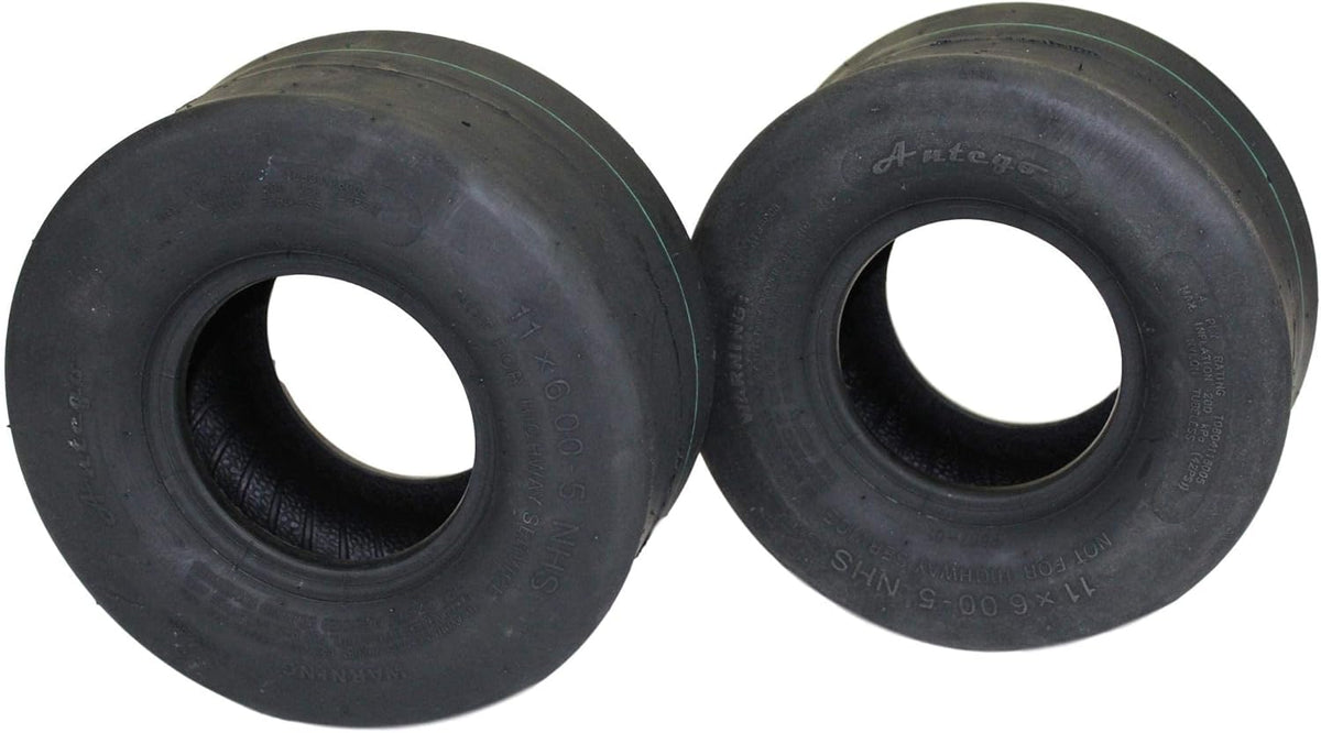 (Set of 2) 11x6.00-5 4 Ply Smooth Tread Tire E489656