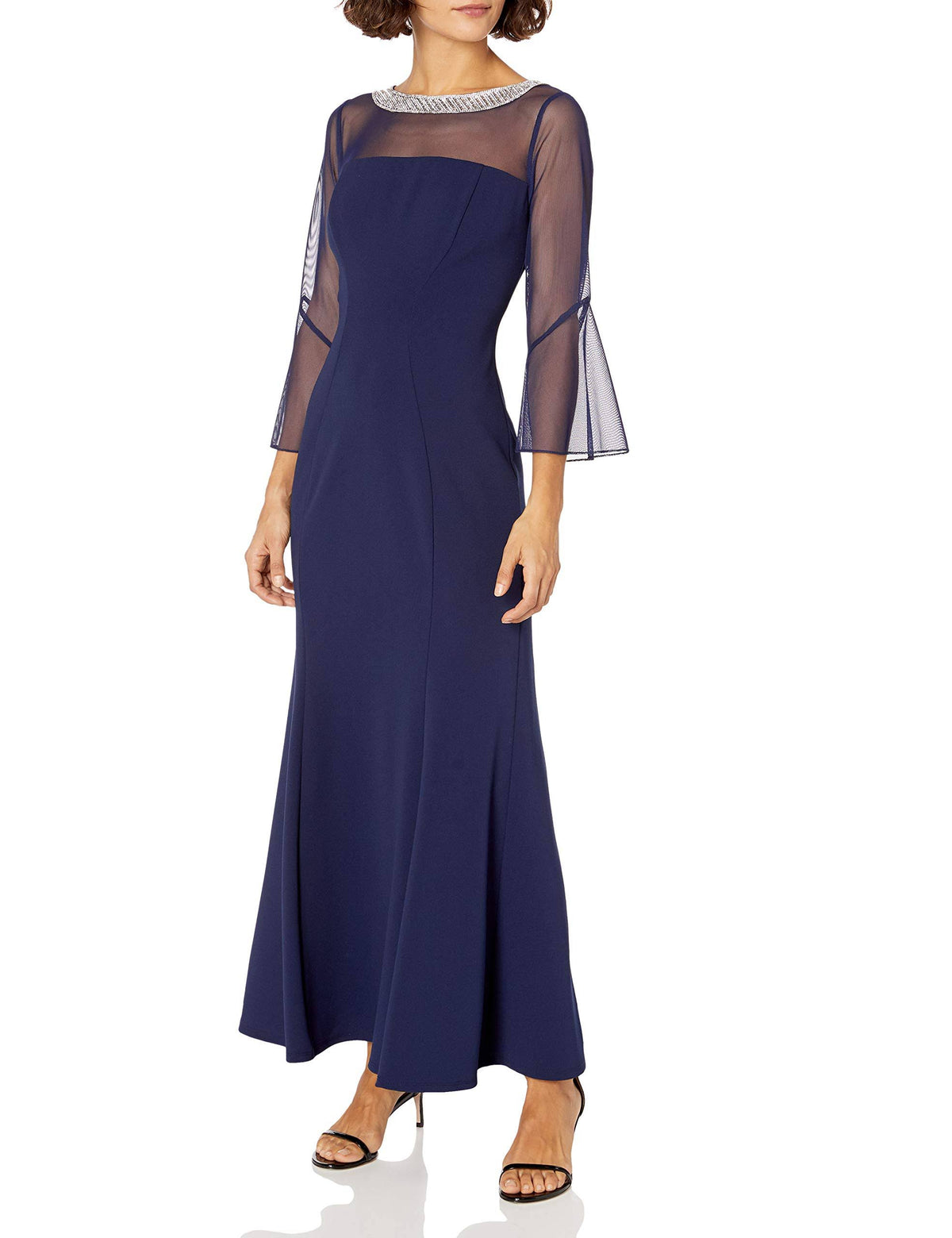Petite Size Stretch Crepe Long Gown J270