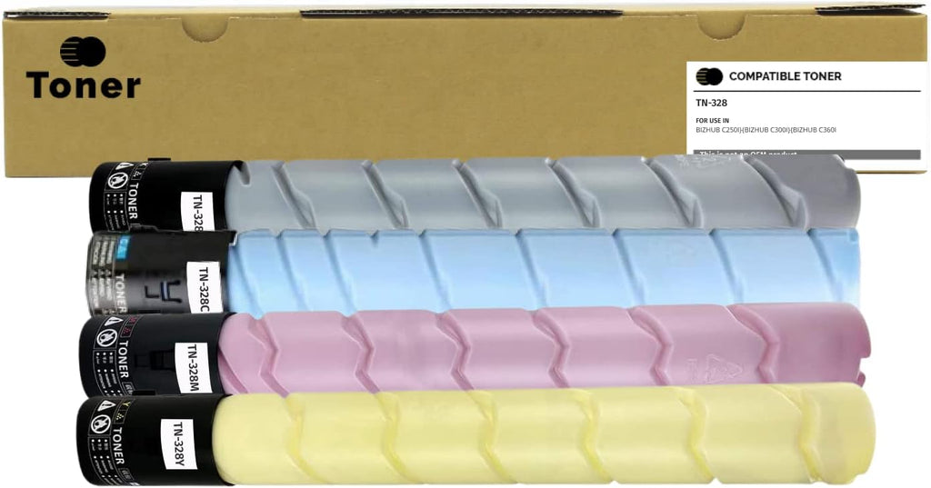 TN328 Toner Cartridge 4 Pack Black Cyan Yellow Magenta F94812