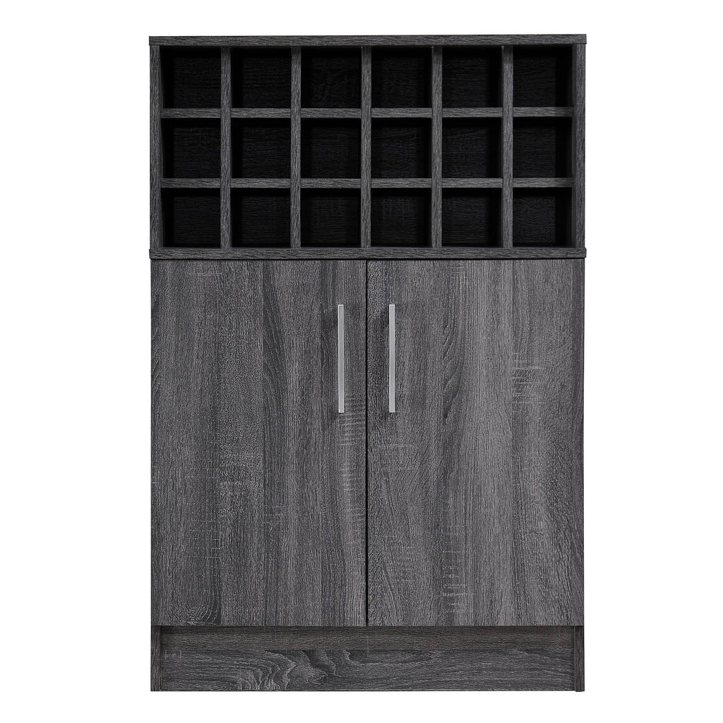 Sonoma Gray Oak Bar Cabinet L29419