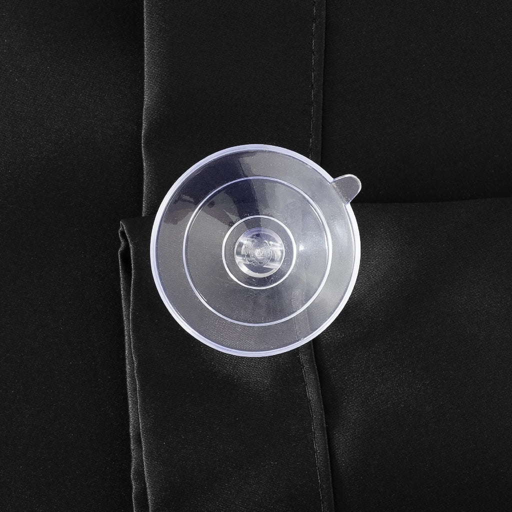 100% Blackout Suction Cup Curtain Panel, 50"x78", Black A7618